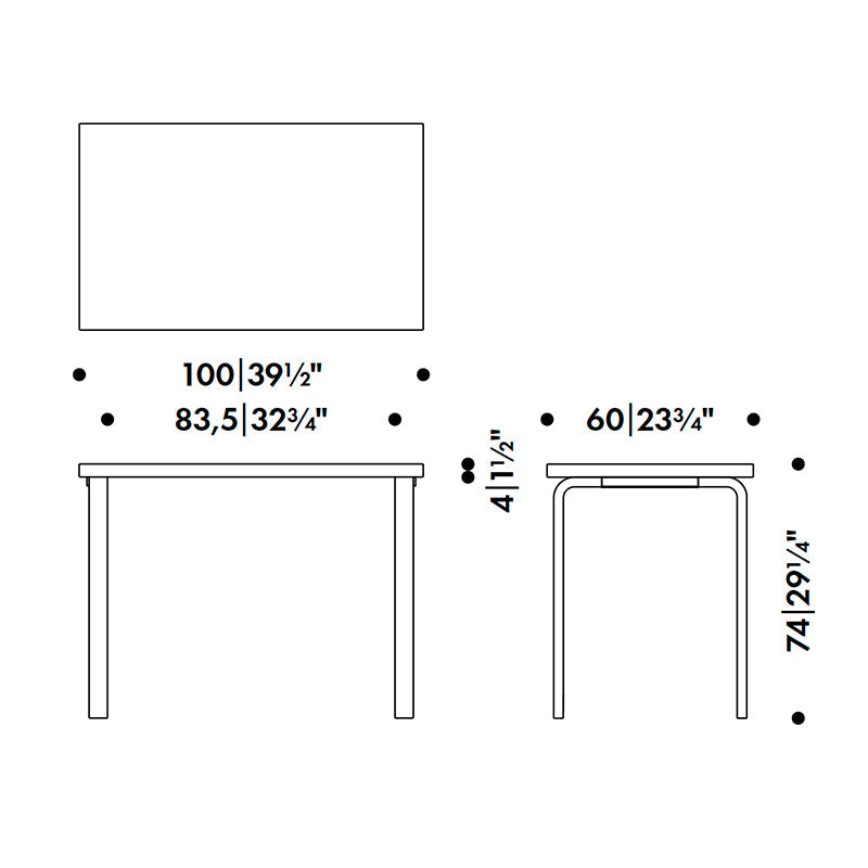 Artek Aalto Rectangular Dining Table