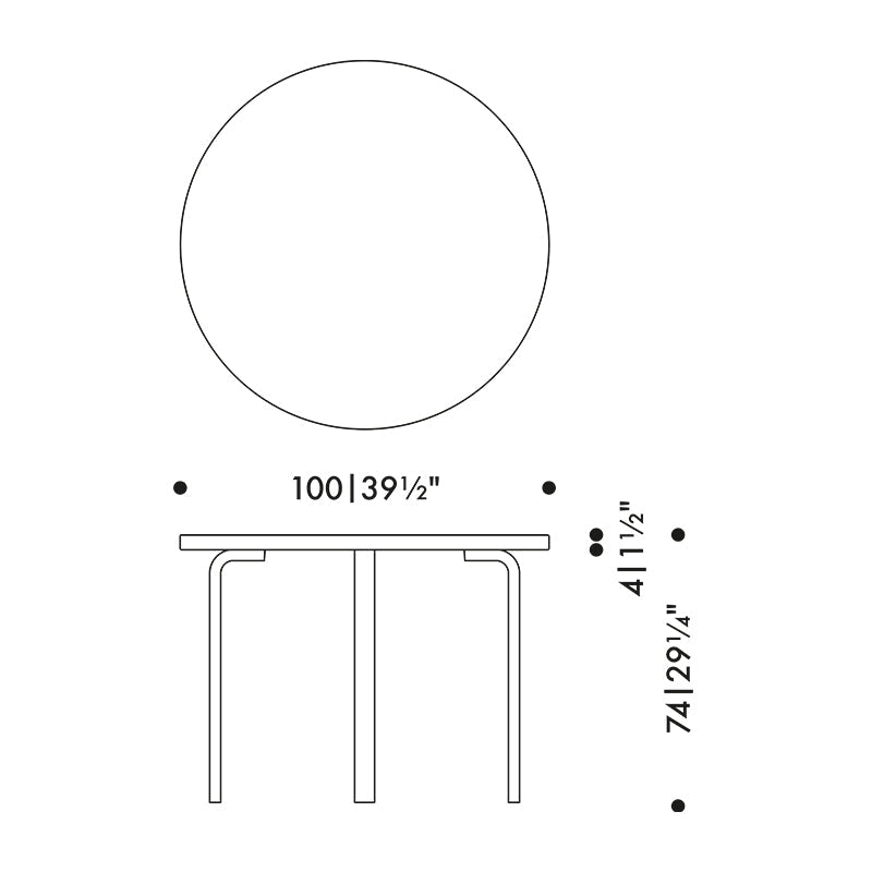 Artek Aalto Round Dining Table