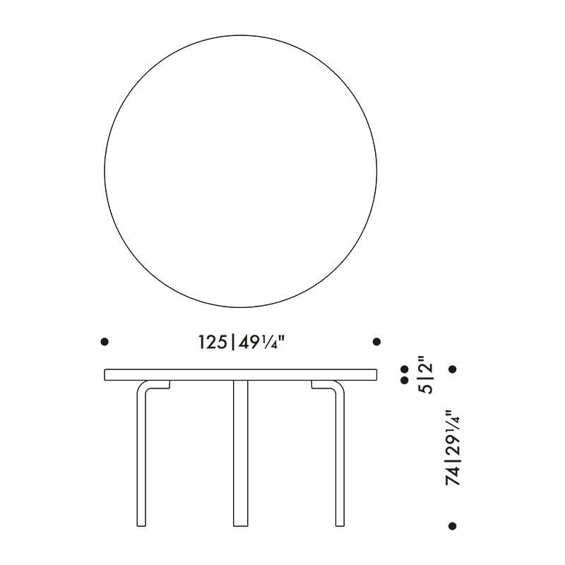 Artek Aalto Round Dining Table