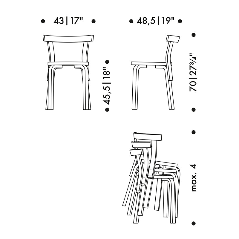 Artek 68 Dining Chair