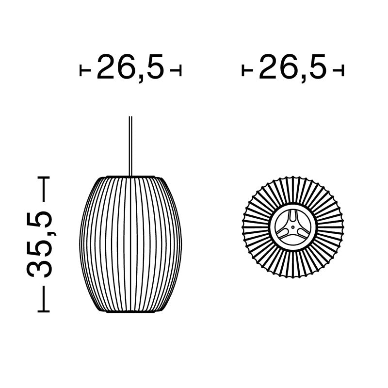 HAY George Nelson Bubble Cigar Pendant Light