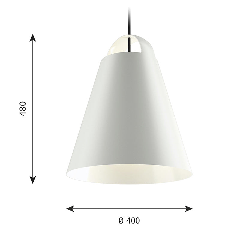 Louis Poulsen Above Pendant Light D400 White — Outlet