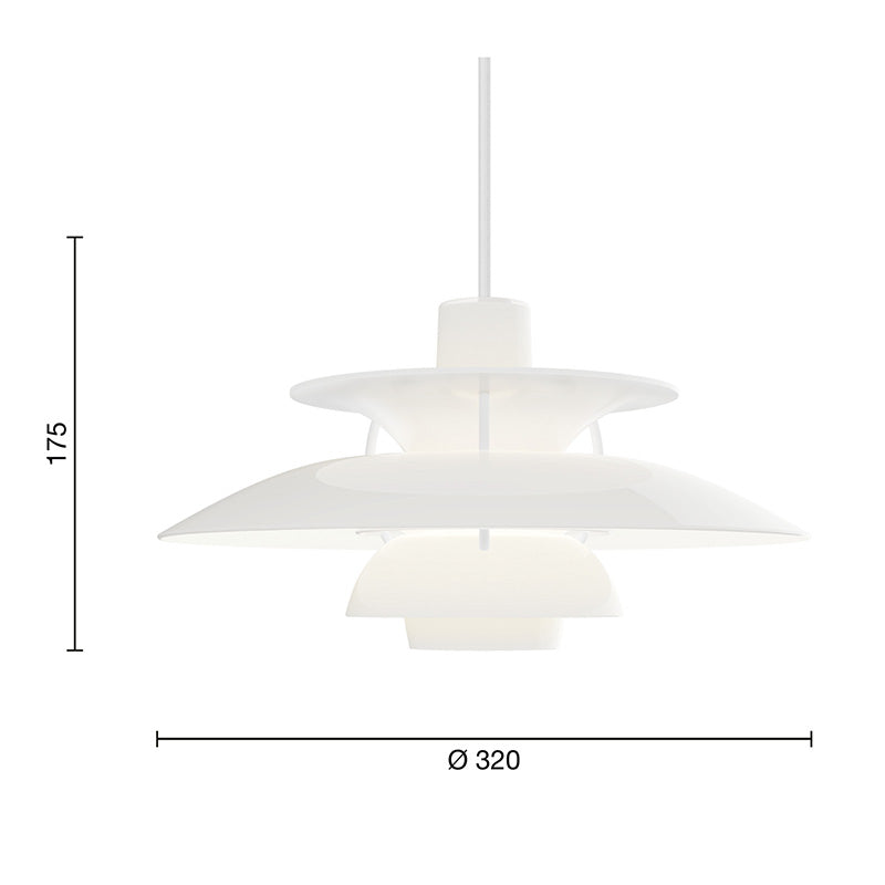 Louis Poulsen PH 5 320 Opal Pendant Light