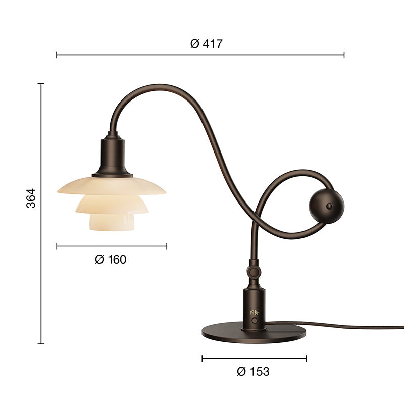 Louis Poulsen PH 1/1 Piano Table Lamp Limited Edition