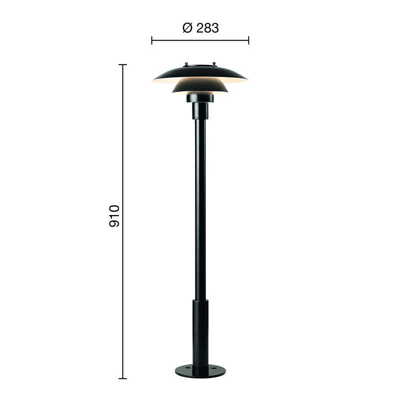 Louis Poulsen PH 3-2½ Bollard Floor Light
