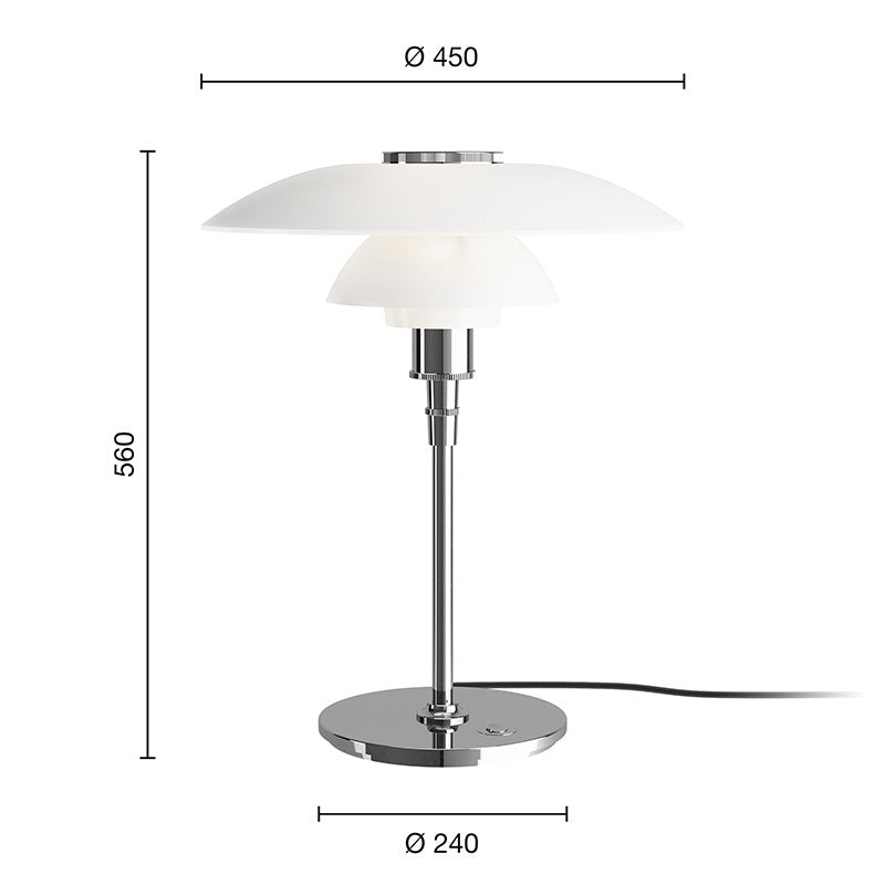 Louis Poulsen PH 4½-3½ Glass Table Lamp