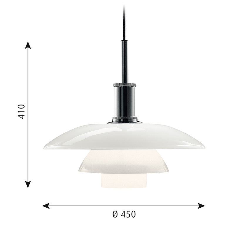 Louis Poulsen PH 4½-4 Glass Pendant Light
