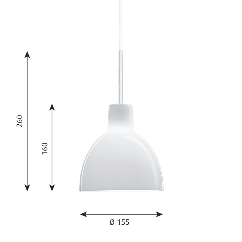 Louis Poulsen Toldbod Glass Pendant Light