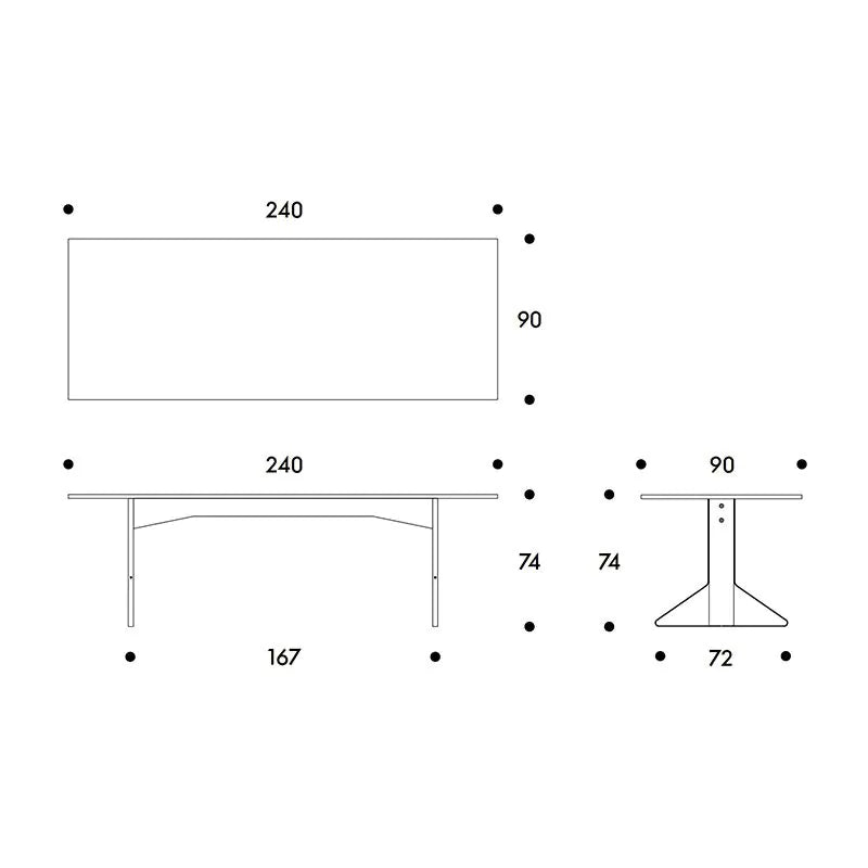 Artek REB Kaari Rectangular Dining Table