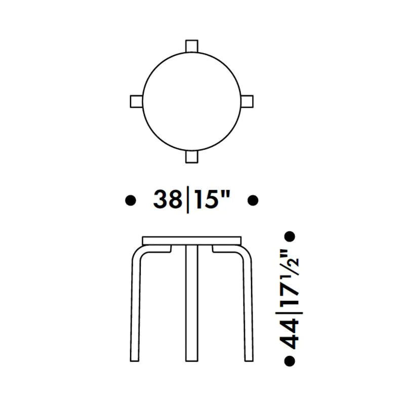 Artek E60 Low Stool